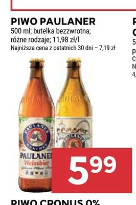 Piwo Paulaner Hefe-Weissbier promocja w Stokrotka