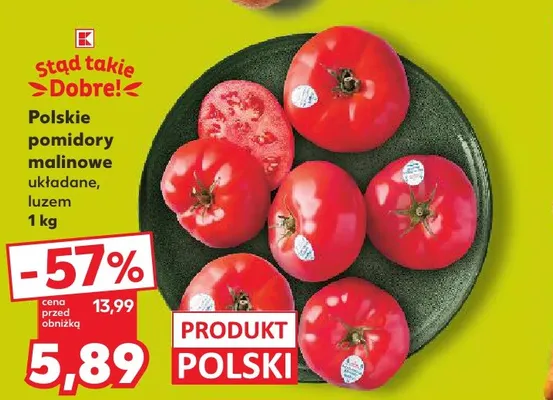Polskie pomidory malinowe układane luzem promocja w Kaufland