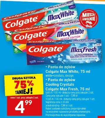 Pasta do zębów Colgate Max Fresh Cooling Crystals promocja w Twój Market