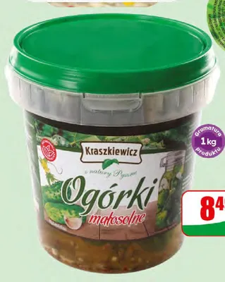 Ogórki małosolne Kraszkiewicz promocja w Dino