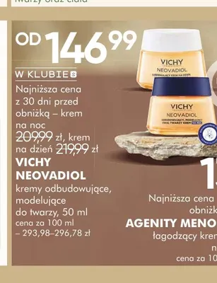 Krem odbudowujący, modelujący do twarzy na noc Neovadiol Vichy promocja w Super-Pharm