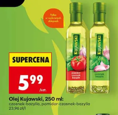 Olej Kujawski czosnek-bazylia promocja w Biedronka