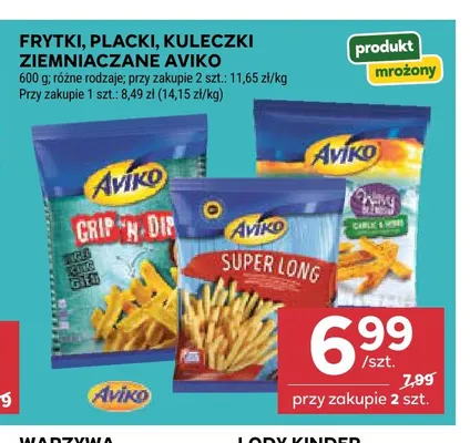 Frytki, placki, kuleczki ziemniaczane Aviko promocja w Stokrotka