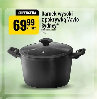 Garnek wysoki z pokrywką Vavio Sydney 20 cm promocja w POLOmarket