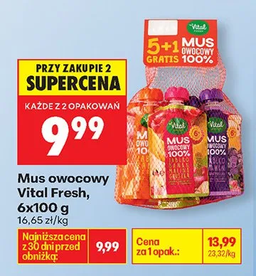 Mus owocowy 6-pak promocja w Biedronka