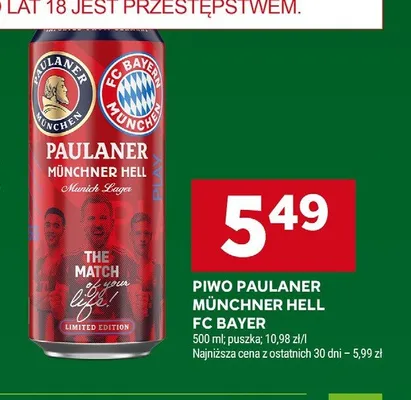 Piwo Paulaner Münchner Hell FC Bayer promocja w Stokrotka