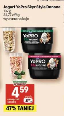 Jogurt YoPro Skyr Style Pecan-Hazelnut Granola Danone promocja w Delikatesy Centrum