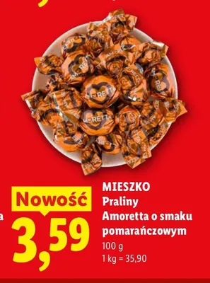 Praliny Amoretta o smaku pomarańczowym Mieszko promocja w Lidl