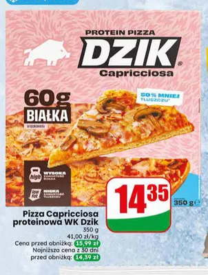 Pizza Capricciosa proteinowa WK Dzik promocja w Dino