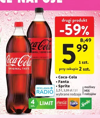 Napój gazowany Coca-Cola promocja w Intermarche