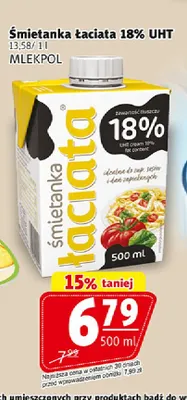 Śmietanka Łaciata UHT 18% promocja w Prim Market