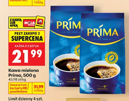 Kawa mielona Prima promocja w Biedronka