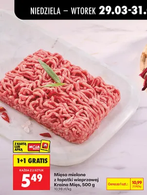 Mięso mielone z łopatki wieprzowej 500 g promocja w Biedronka