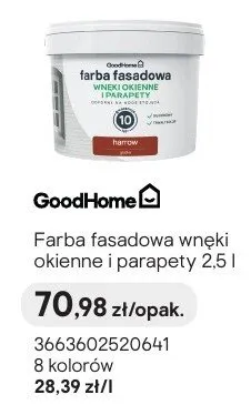 Farba fasadowa wnęki okienne i parapety 2,5l promocja w Castorama