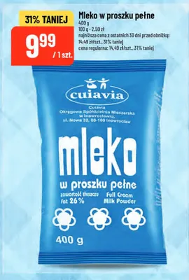 Mleko w proszku pełne Cuiavia promocja w POLOmarket