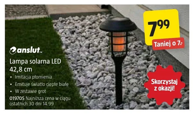 Lampa solarna LED Anslut promocja w Jula