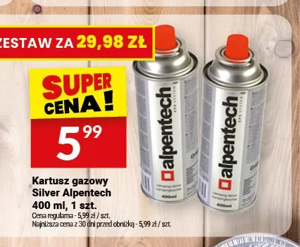 Kartusz gazowy Silver Alpentech promocja w Twój Market