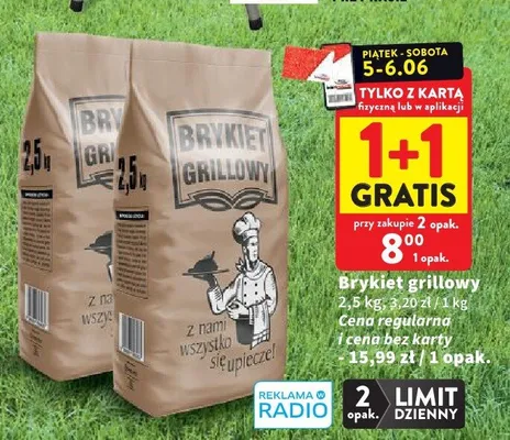 Brykiet grillowy promocja w Intermarche