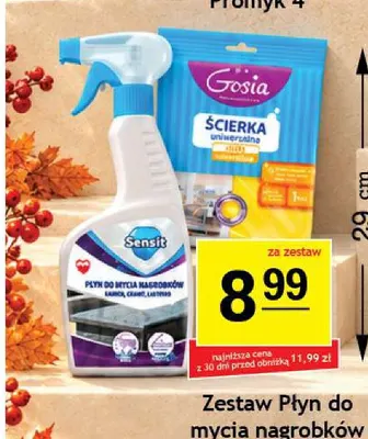 Zestaw płyn do mycia nagrobków Sensit + ścierka Gosia promocja w Gram Market
