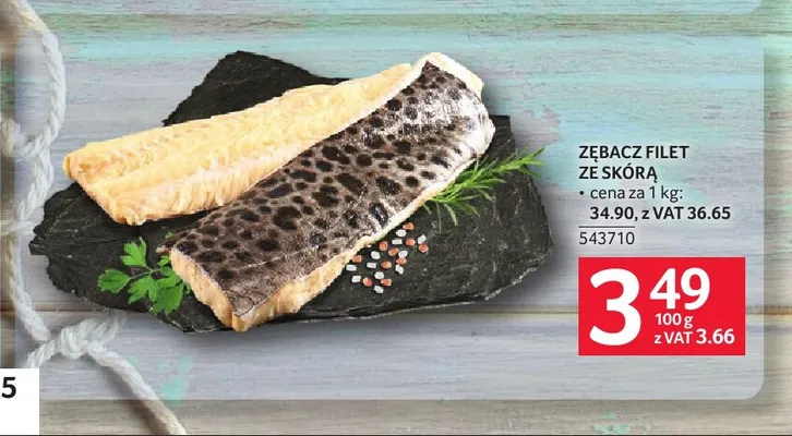 Zębacz filet ze skórą promocja w Selgros