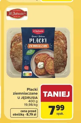 Placki ziemniaczane U Jędrusia promocja w Carrefour