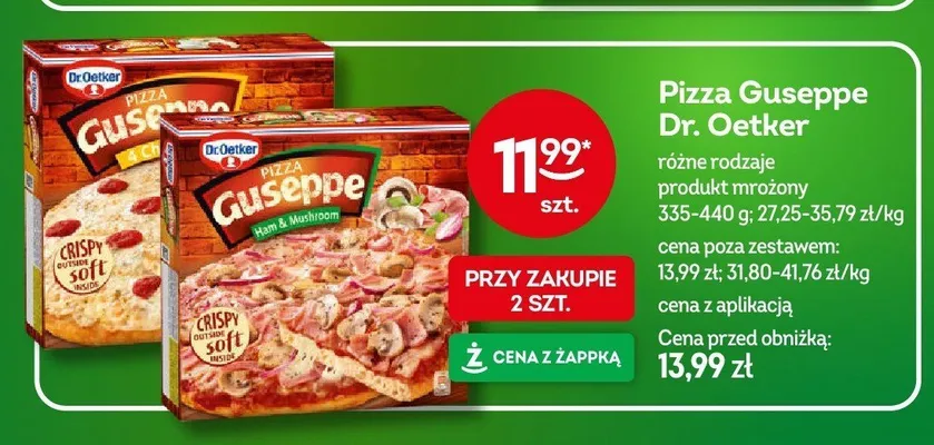 Pizza Guseppe Dr. Oetker Szynka i Pieczarki promocja w Żabka