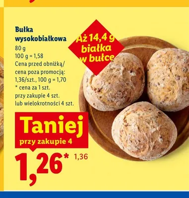 Bułka wysokobiałkowa promocja w Lidl