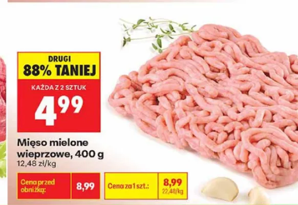Mięso mielone wieprzowe promocja w Biedronka