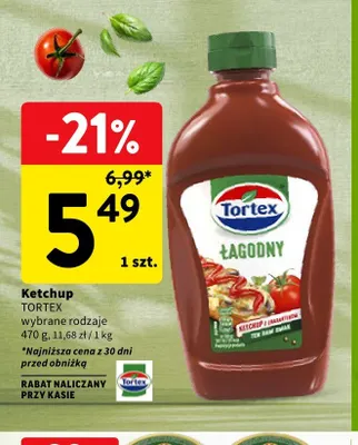 Ketchup Tortex Łagodny promocja w Intermarche
