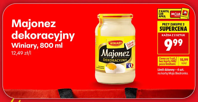 Majonez dekoracyjny Winiary promocja w Biedronka