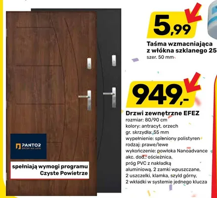 Drzwi zewnętrzne PANTOR EFEZ rozmiar: 80/90cm promocja w Bricomarche