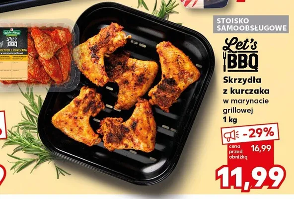Skrzydła z kurczaka w marynacie grillowej Let's BBQ promocja w Kaufland