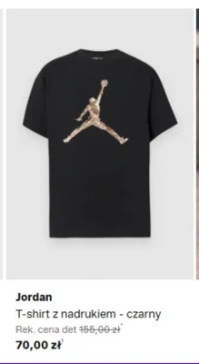 T-shirt z nadrukiem Jordan czarny promocja w Lounge by Zalando