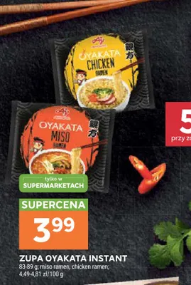 Zupa Oyakata Instant miso ramen promocja w Stokrotka