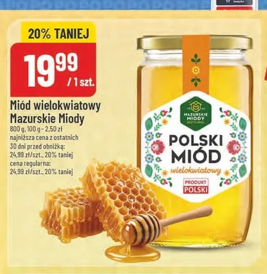 Miód wielokwiatowy Mazurskie Miody promocja w POLOmarket