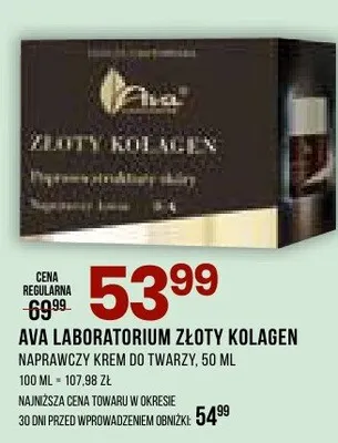 Złoty kolagen naprawczy krem do twarzy promocja w Drogerie Natura