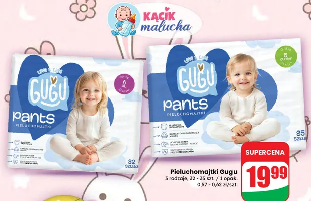 Pieluchomajtki pants 3 rodzaje promocja w Dino