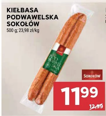 Kiełbasa podwawelska Sokołów promocja w Stokrotka