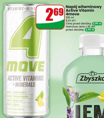 Napój witaminowy Active Vitamin 4move promocja w Dino