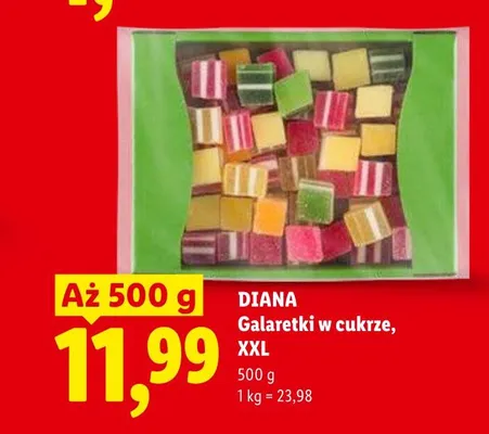 Galaretki w cukrze XXL Diana promocja w Lidl