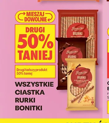 Ciastka rurki Bonitki promocja w Biedronka
