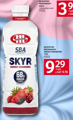 Skyr pitny proteinowy owoce ogrodowe Mlekovita SBA promocja w Selgros