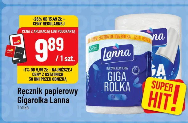 Ręcznik papierowy Gigarolka Lanna promocja w POLOmarket