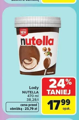 Lody Nutella promocja w Carrefour Market