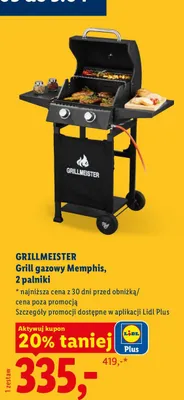 Grill gazowy Memphis, 2 palniki promocja w Lidl