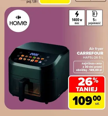 Air fryer HAF5 l-26 5 l Carrefour promocja w Carrefour