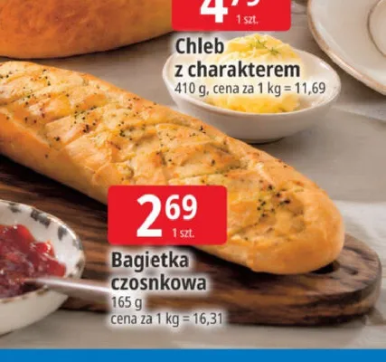 Bagietka czosnkowa promocja w Leclerc
