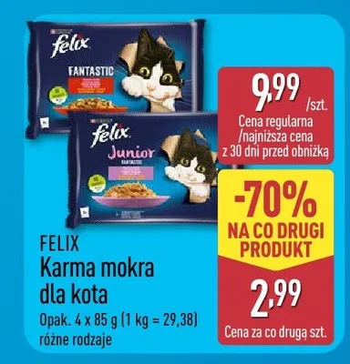 Karma mokra dla kota Felix promocja w Aldi