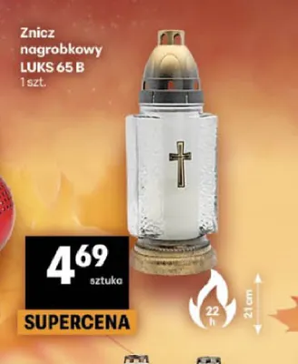 Znicz nagrobkowy Luks 65 B promocja w Delikatesy Centrum