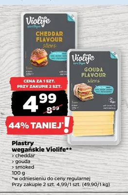 Plastry wegańskie Violife promocja w Netto